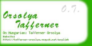 orsolya tafferner business card